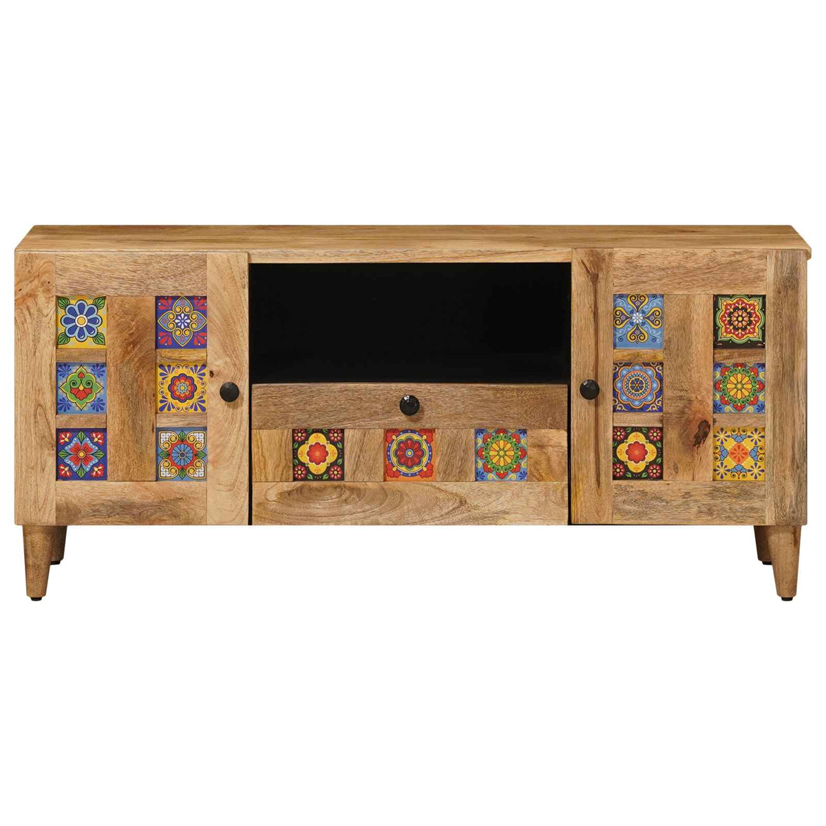 TV Cabinet Natural Solid Mango Wood, image 3