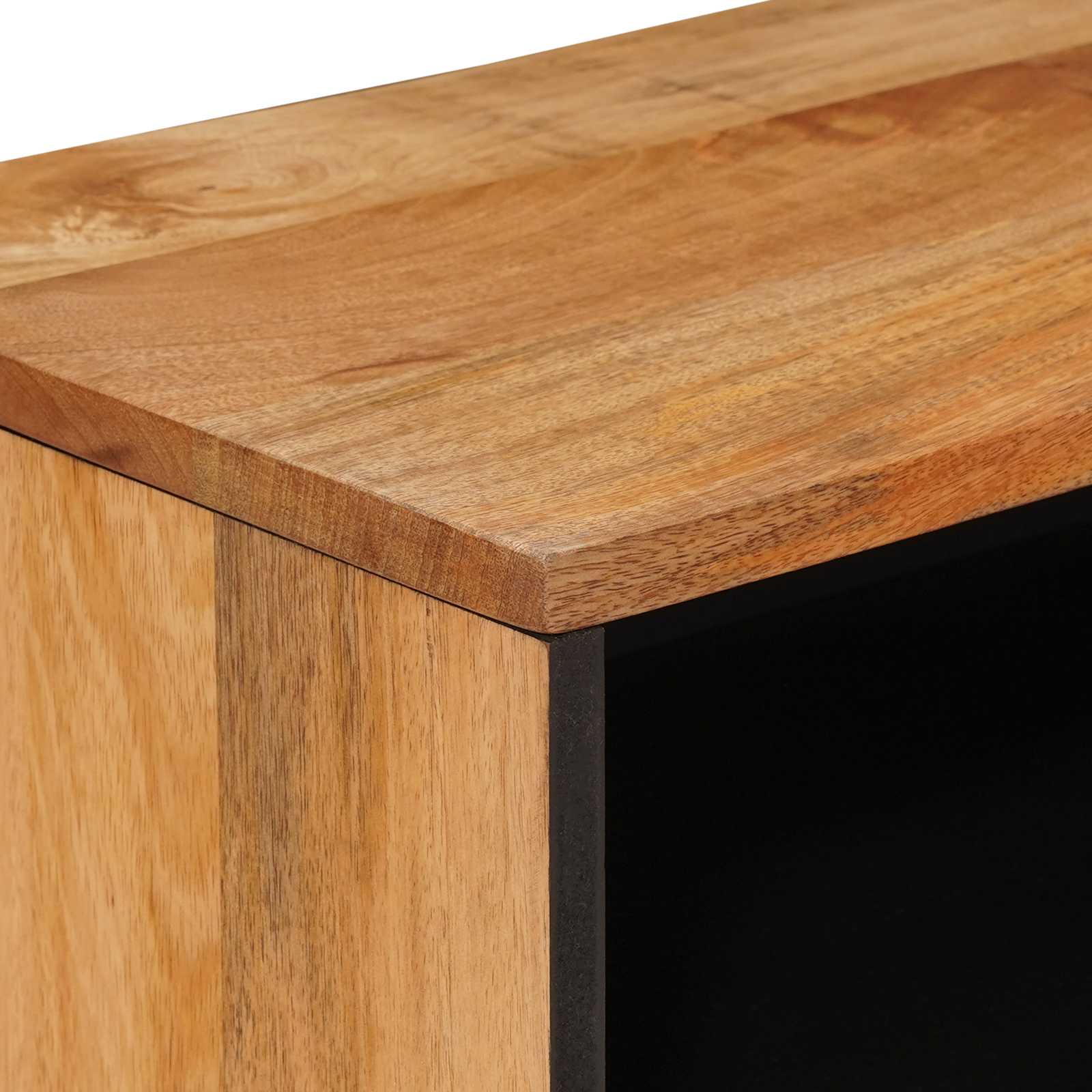 vidaXL TV Cabinet with Door Natural 80 x 33 x 46 cm Solid Mango Wood 6
