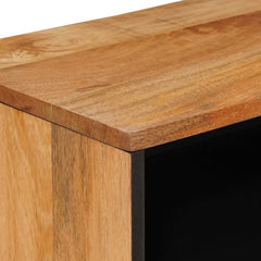 vidaXL TV Cabinet with Door Natural 80 x 33 x 46 cm Solid Mango Wood 6