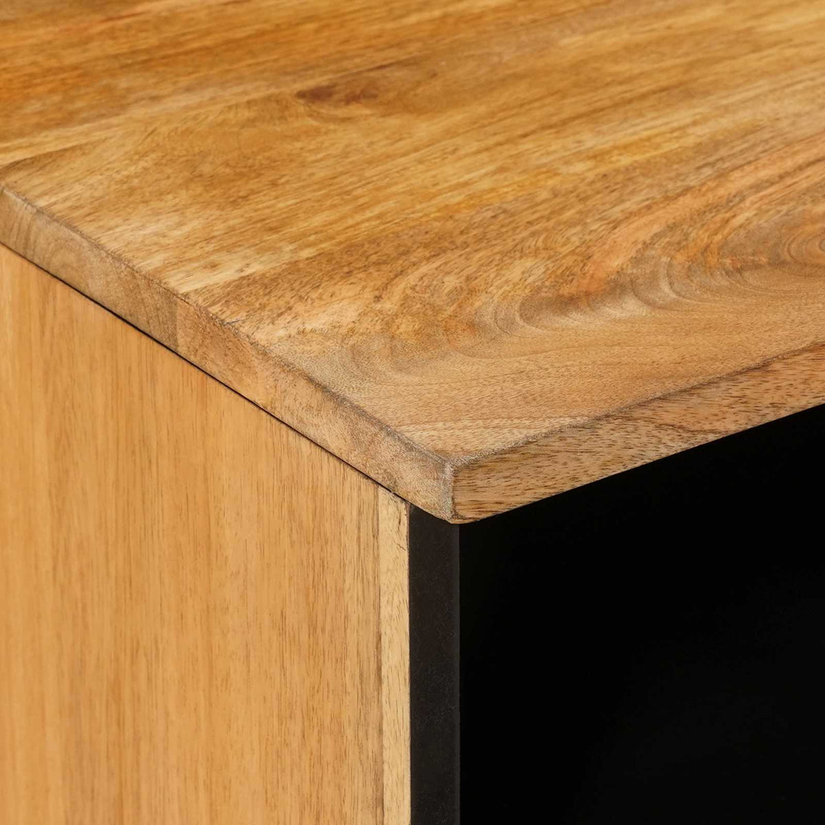 TV Cabinet with Shelf Natural Solid Mango Wood, image 6