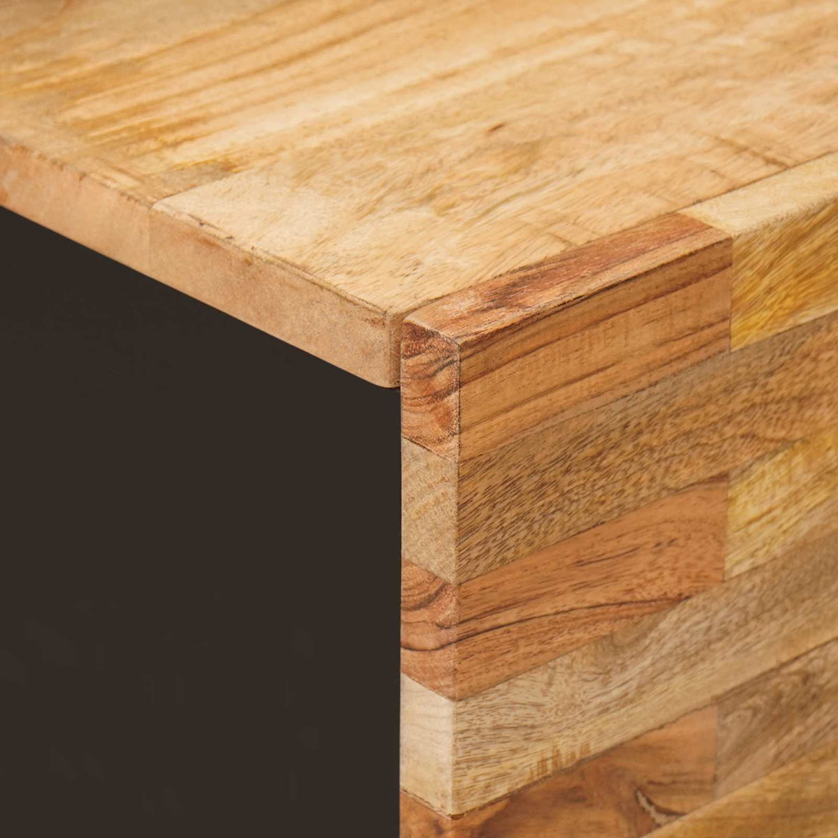 TV Cabinet with Storage Brown Solid Mango Wood, image 6