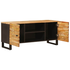 TV Cabinet with Storage Brown Solid Mango Wood, image 2