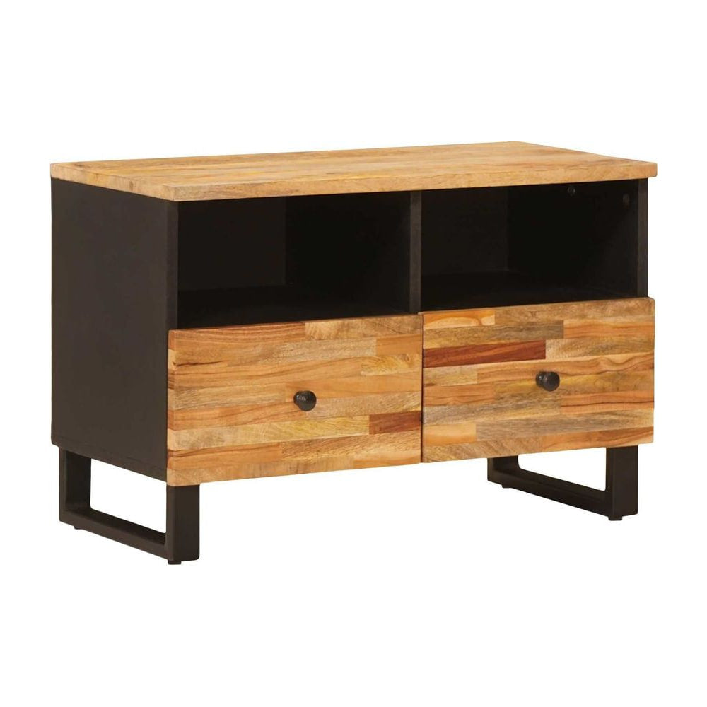 TV Cabinet with Storage Brown Solid Mango Wood