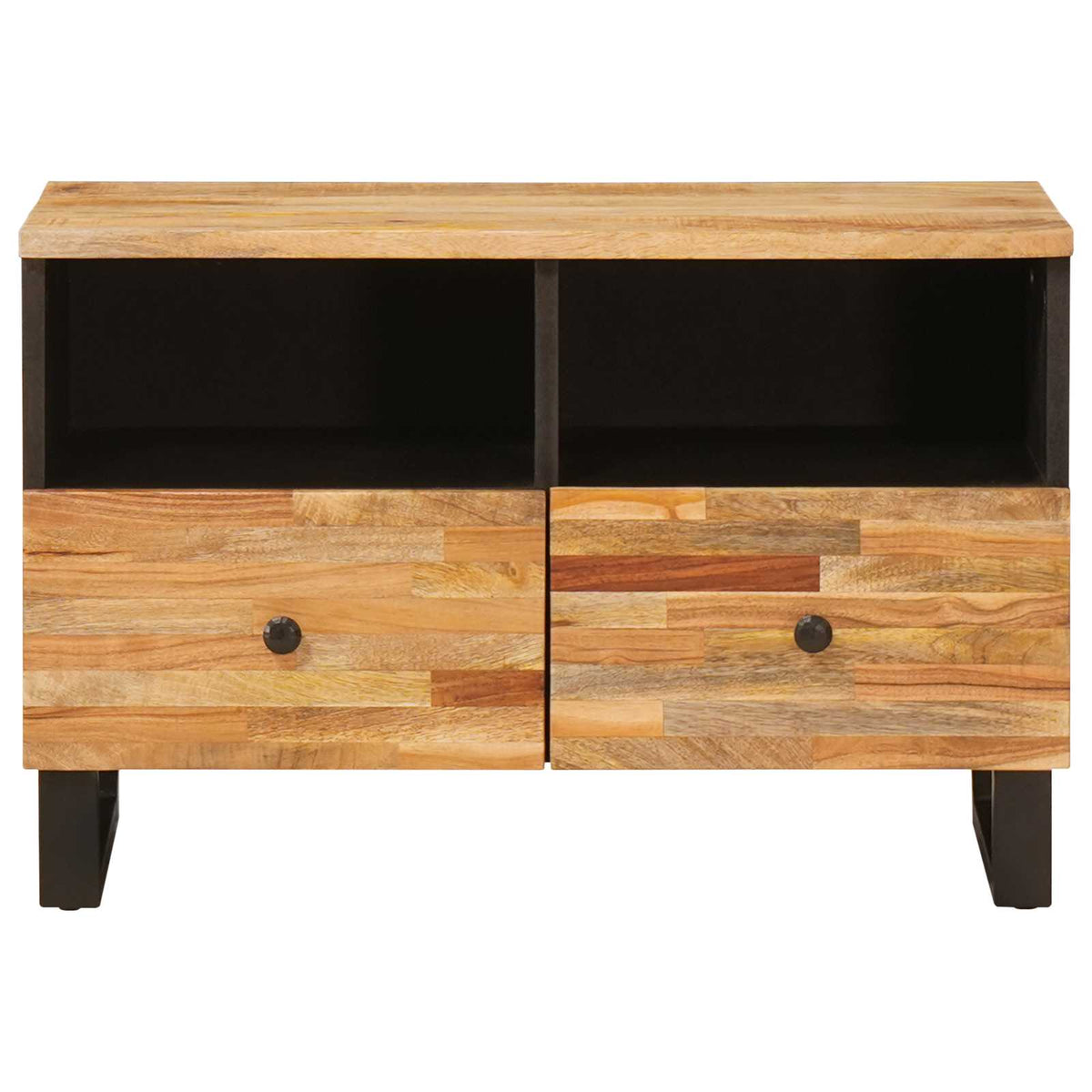 TV Cabinet with Storage Brown Solid Mango Wood, image 3