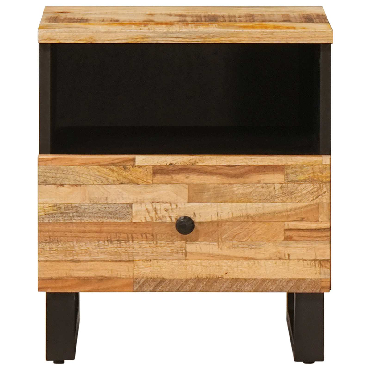 Bed cabinet Brown 40 x 33 x 46 cm Solid Mango Wood 1