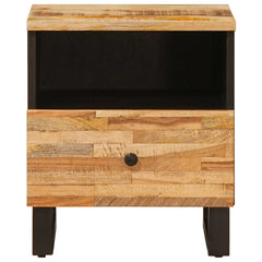 Bed cabinet Brown 40 x 33 x 46 cm Solid Mango Wood 1