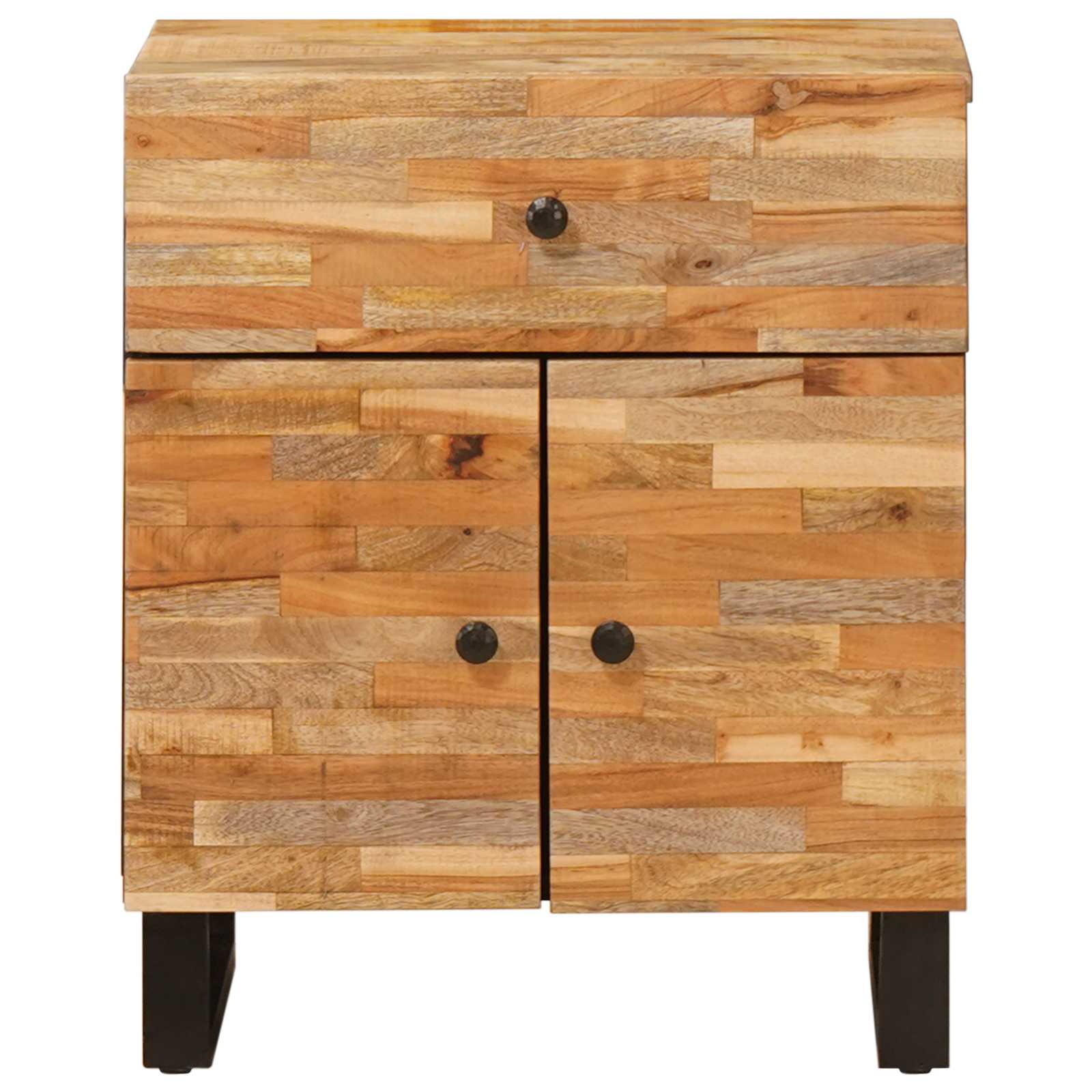 vidaXL Bed cabinet Brown 50 x 33 x 60 cm Solid Mango Wood 3