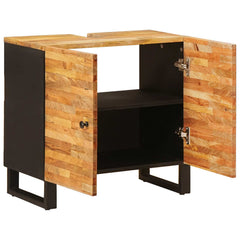 vidaXL Bathroom Sink Cabinet Natural 62 x 33 x 58 cm Solid Mango Wood 2