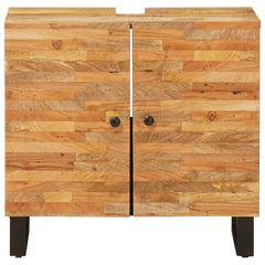 vidaXL Bathroom Sink Cabinet Natural 62 x 33 x 58 cm Solid Mango Wood 3