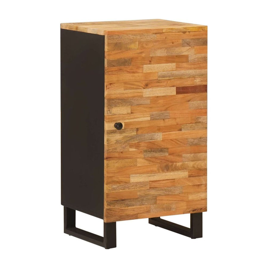 Side Cabinet with Door Brown Solid Mango Wood