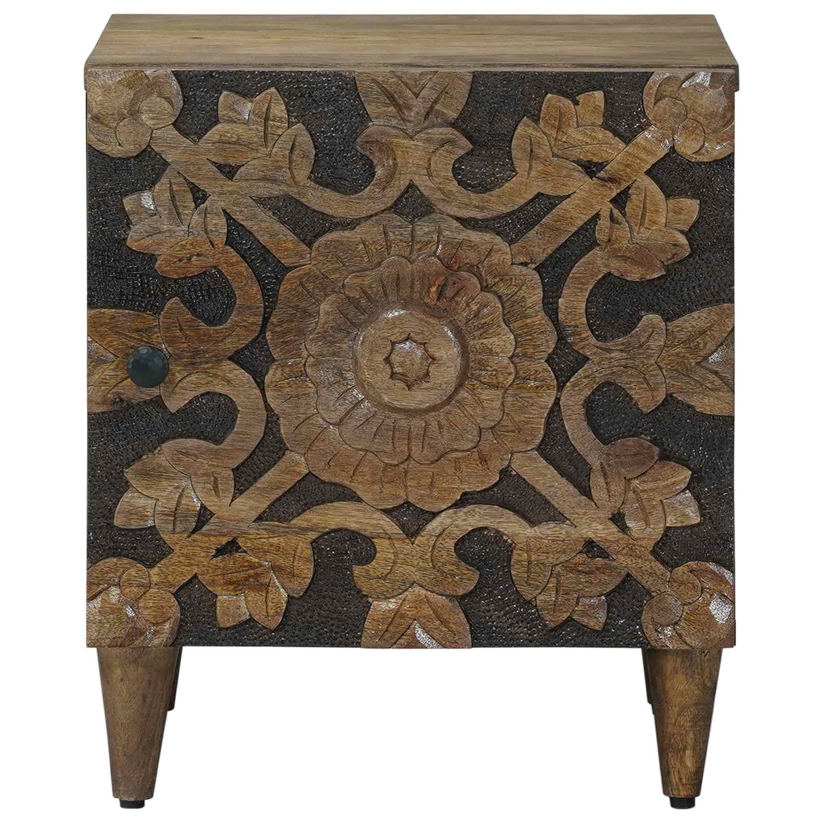 vidaXL Bedside Cabinet Brown 40 x 33.5 x 46 cm Solid Mango Wood 3