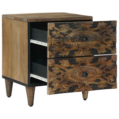 Bedside Cabinet Solid Mango Wood