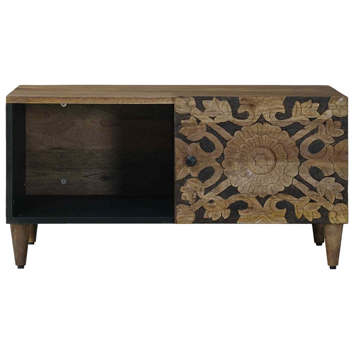 Coffee Table 80 x 50 x 40 cm Solid Mango Wood Brown