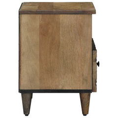 vidaXL Bed cabinet with Drawer Brown 40 x 33 x 46 cm Solid Mango Wood 4