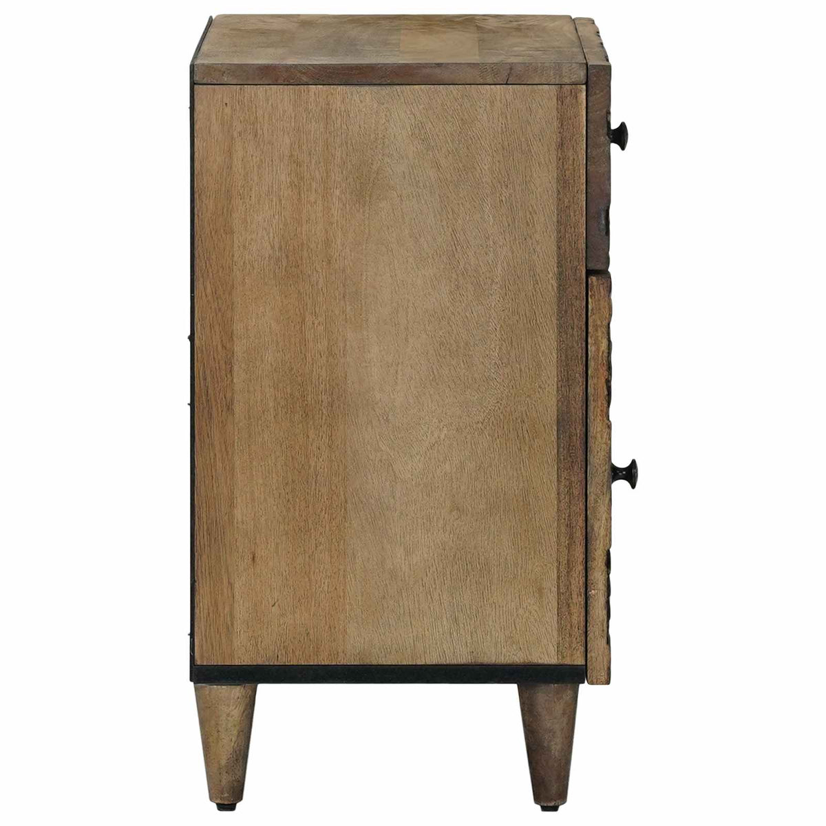 vidaXL Bed cabinet with Drawer Brown 50 x 33 x 60 cm Solid Mango Wood 4
