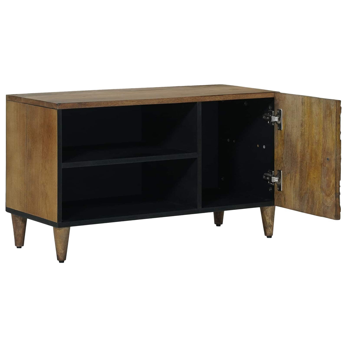TV Cabinet Brown Solid Mango Wood, image 2