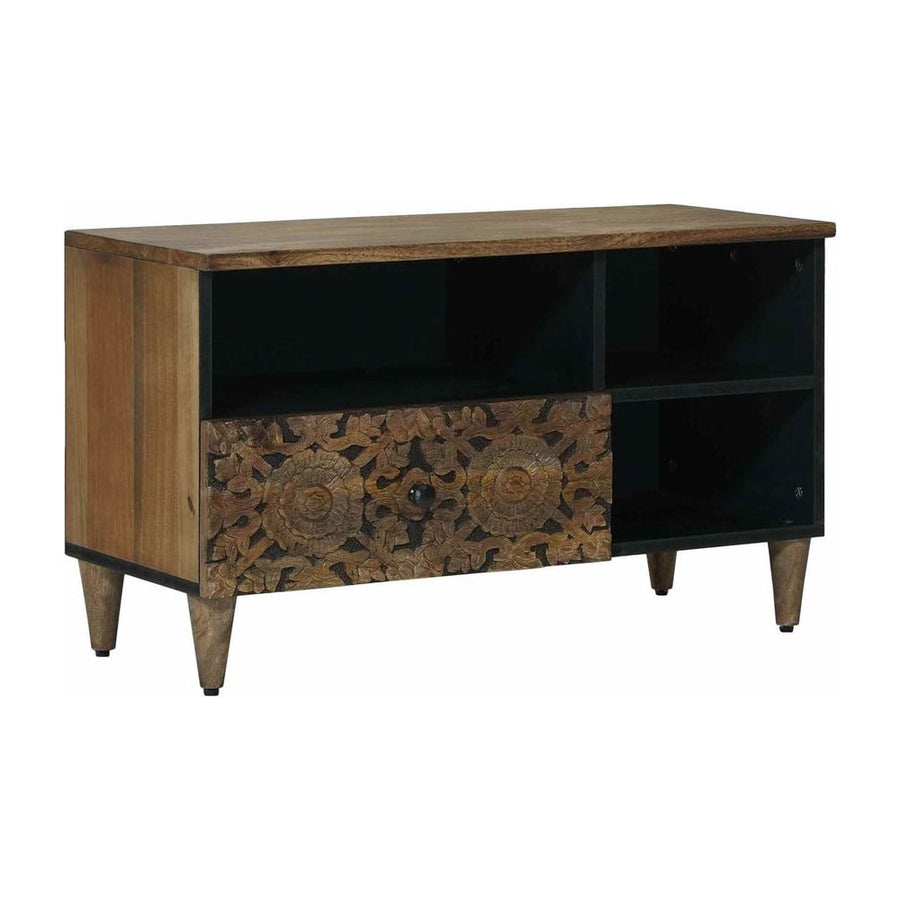 TV Cabinet Brown Solid Mango Wood