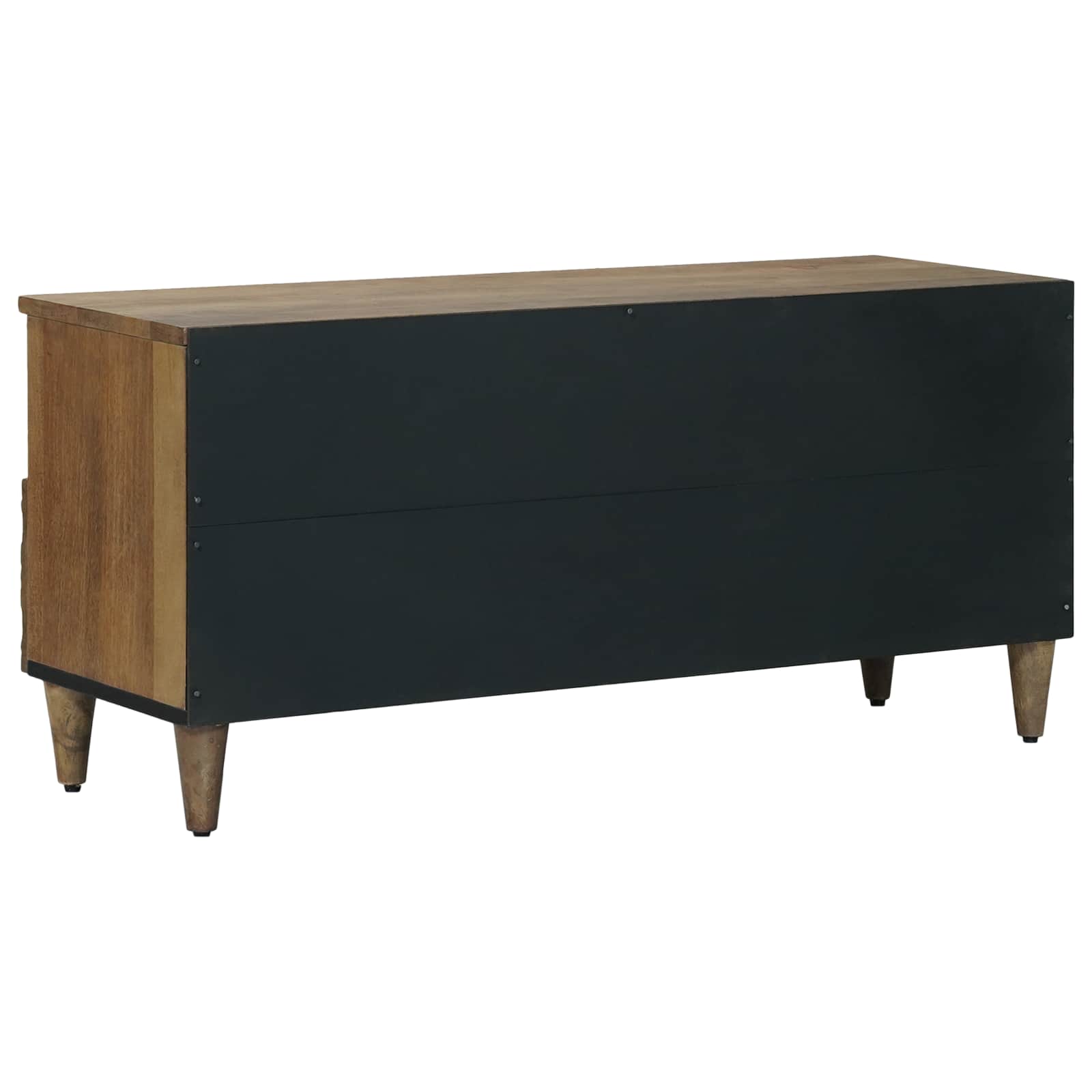 vidaXL TV Cabinet with Shelf Brown 100 x 33.5 x 46 cm Solid Mango Wood 5