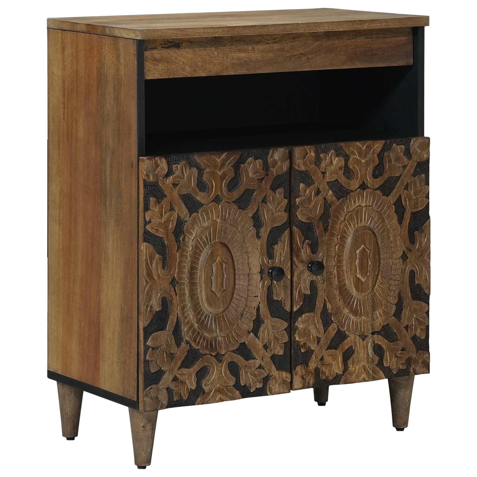 vidaXL Sideboard with Storage Brown 60 x 33.5 x 75 cm Solid Mango Wood 1
