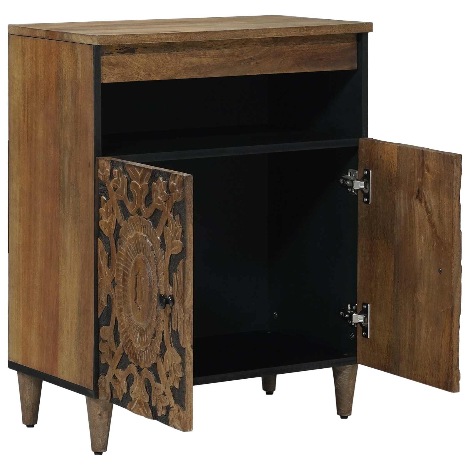 vidaXL Sideboard with Storage Brown 60 x 33.5 x 75 cm Solid Mango Wood 2