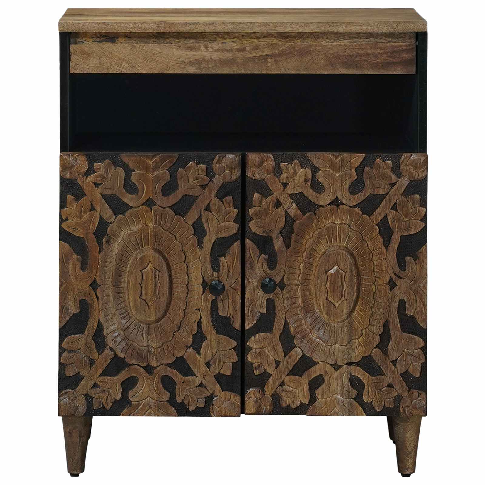 vidaXL Sideboard with Storage Brown 60 x 33.5 x 75 cm Solid Mango Wood 3