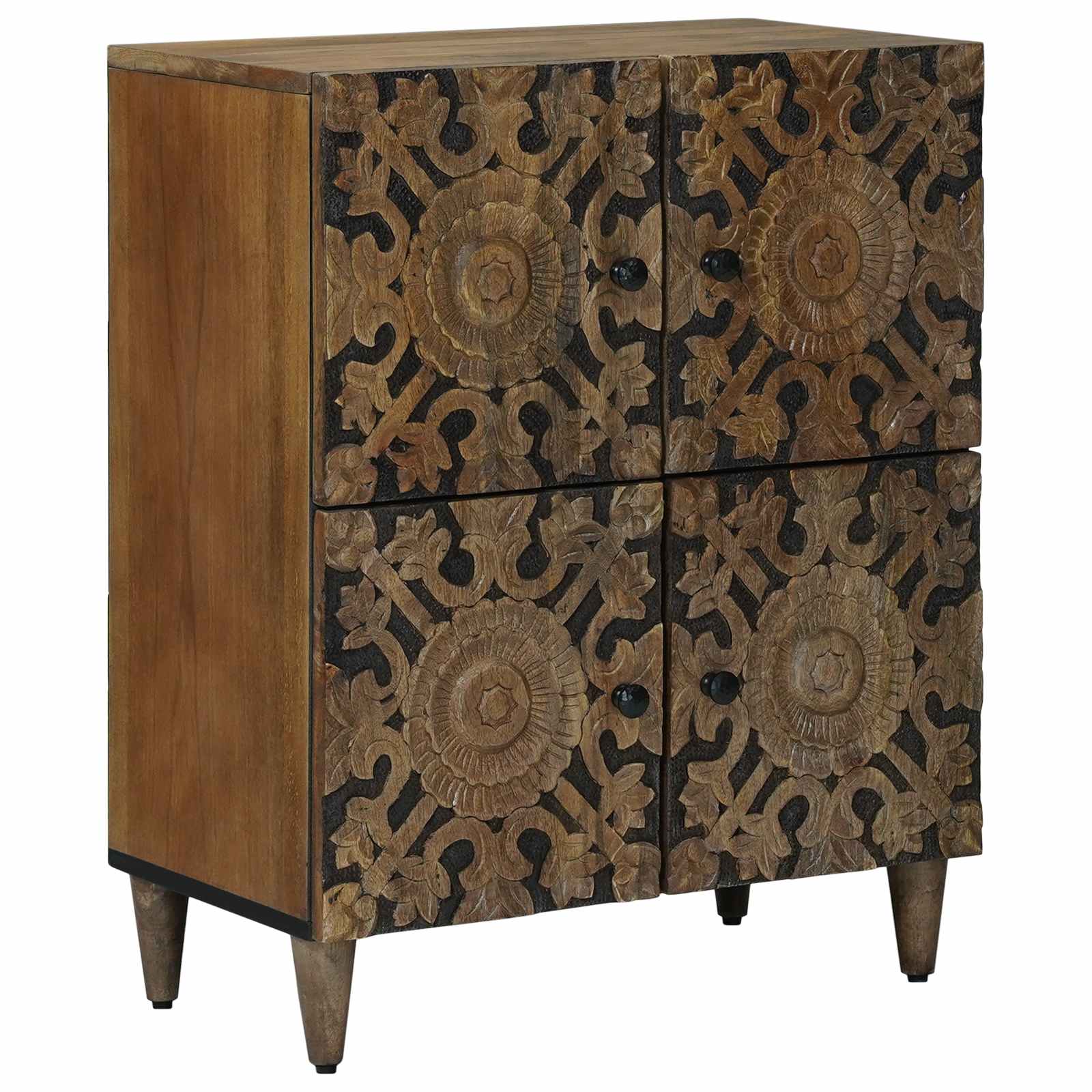 vidaXL Sideboard with Storage Brown 60 x 33.5 x 75 cm Solid Mango Wood 1