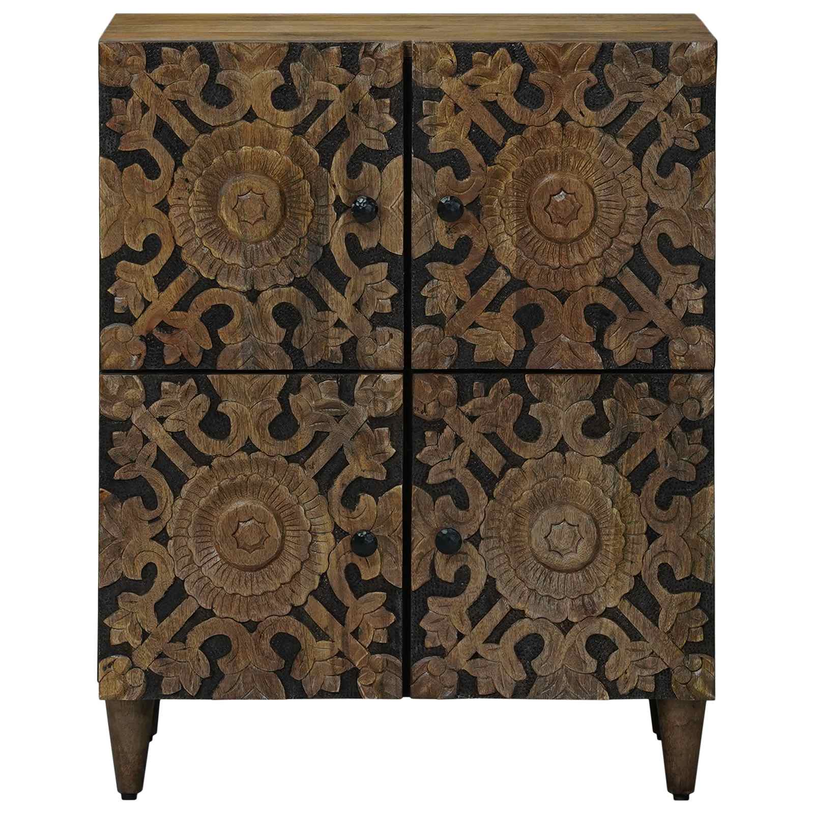 vidaXL Sideboard with Storage Brown 60 x 33.5 x 75 cm Solid Mango Wood 3
