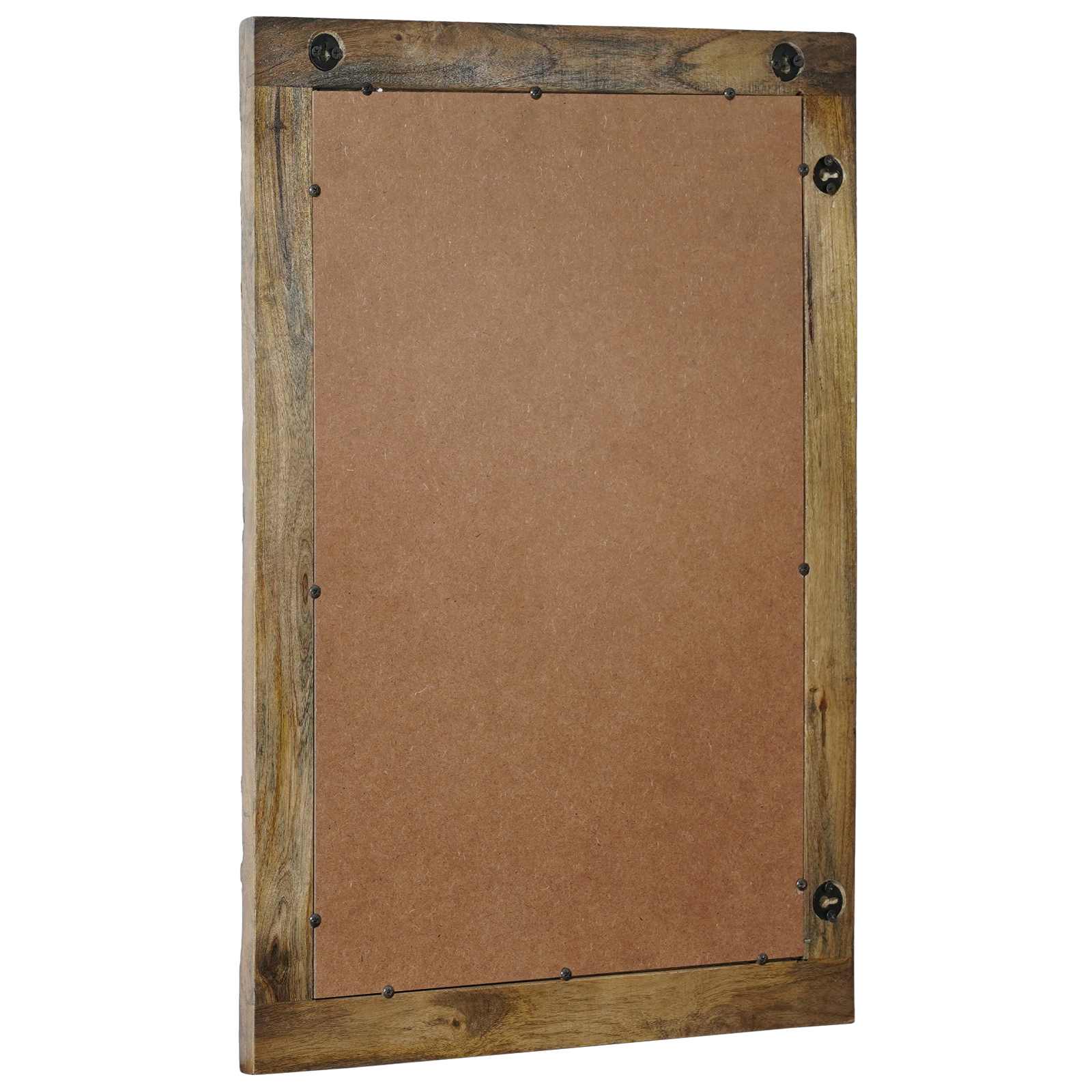 vidaXL Wall Mirror Walnut Brown 70 x 50 cm Engineered Wood and Glass 3