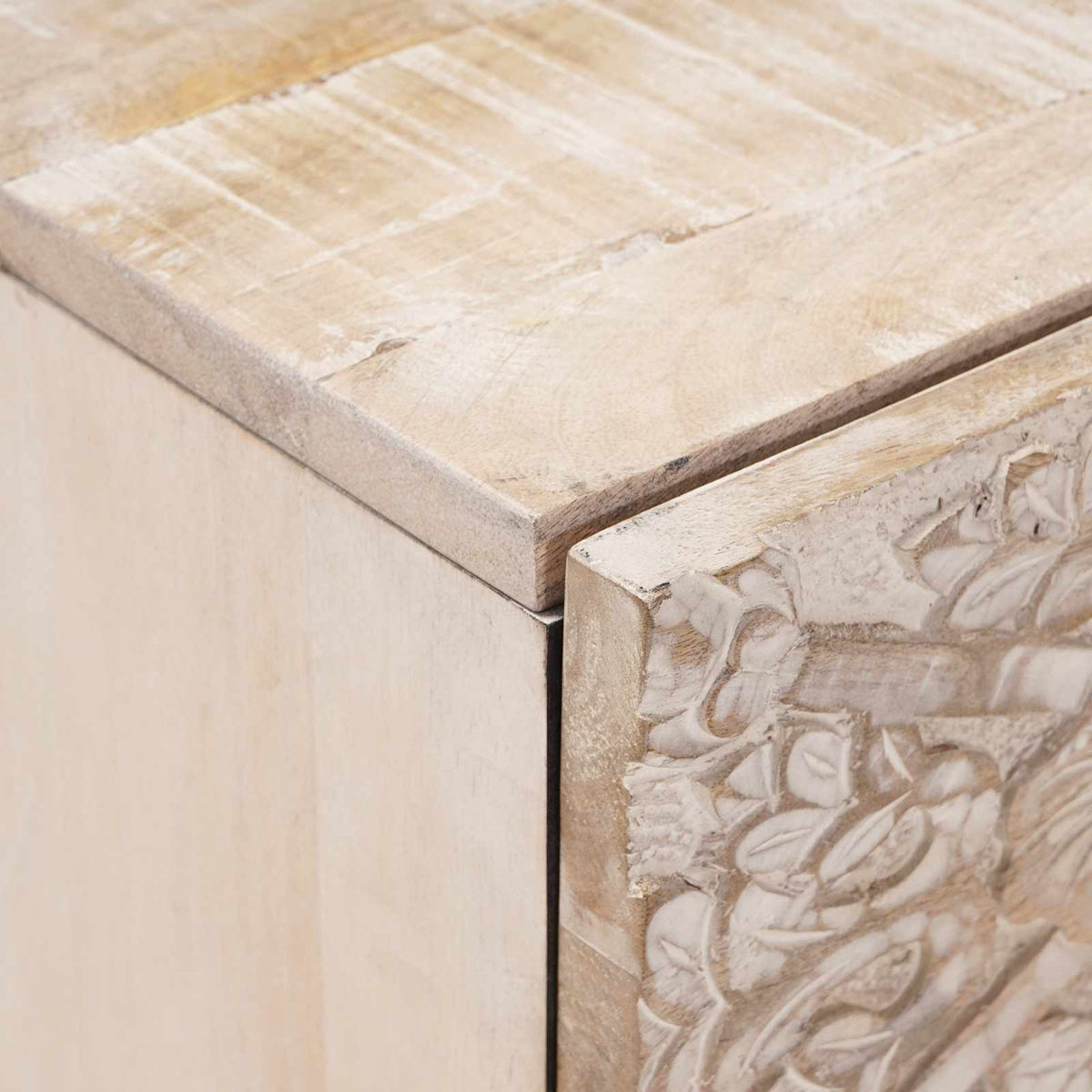 vidaXL Bedside Cabinet 2 pcs White 40 x 33.5 x 46 cm Solid Mango Wood 6