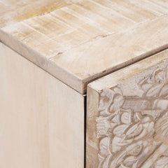vidaXL Bedside Cabinet 2 pcs White 40 x 33.5 x 46 cm Solid Mango Wood 6