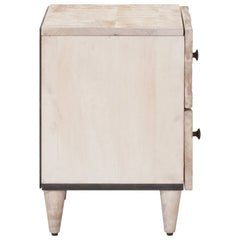 vidaXL Bedside Cabinet 2 pcs White 40 x 33.5 x 46 cm Solid Mango Wood 4