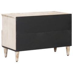 TV Cabinet White Solid Mango Wood, image 5