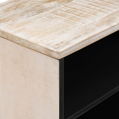 TV Cabinet with Shelf White Solid Mango Wood, image 6
