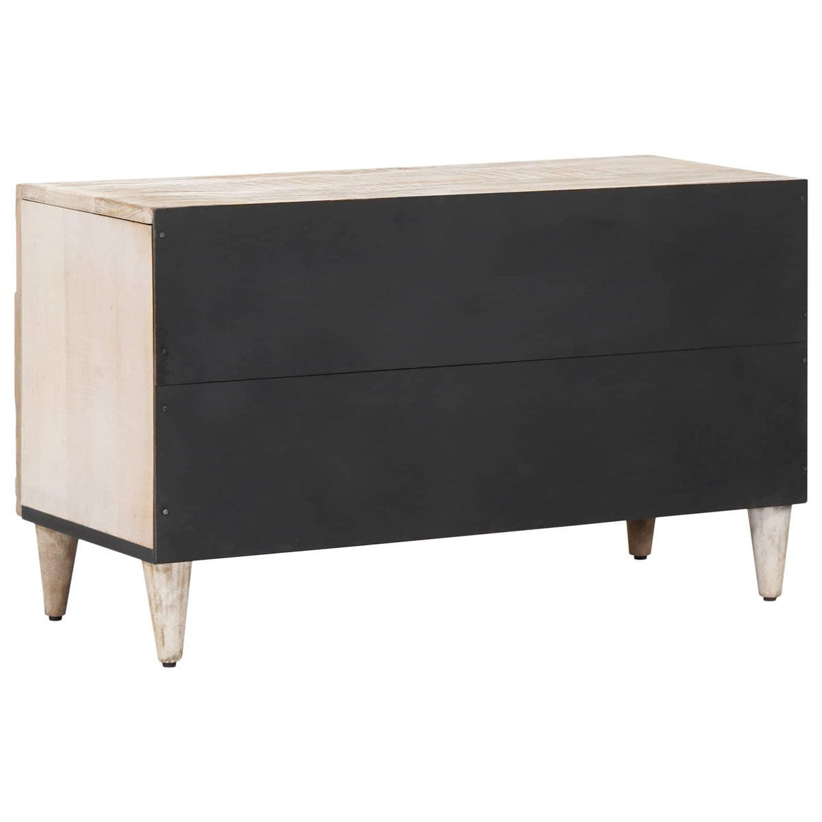 TV Cabinet with Shelf White Solid Mango Wood, image 5