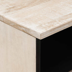 TV Cabinet with Shelf White Solid Mango Wood, image 6