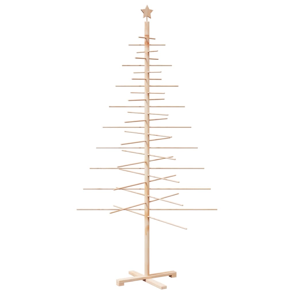 vidaXL Wooden Christmas Tree for Decoration 210 cm Solid Wood Pine 2
