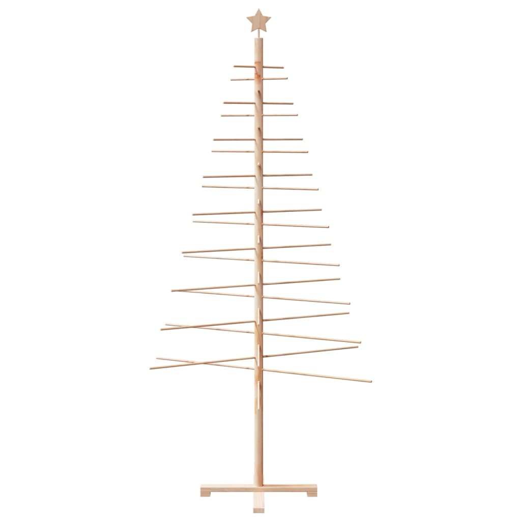 vidaXL Wooden Christmas Tree for Decoration 210 cm Solid Wood Pine 3