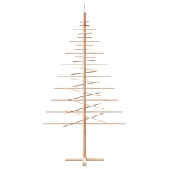vidaXL Wooden Christmas Tree for Decoration 210 cm Solid Wood Pine 4