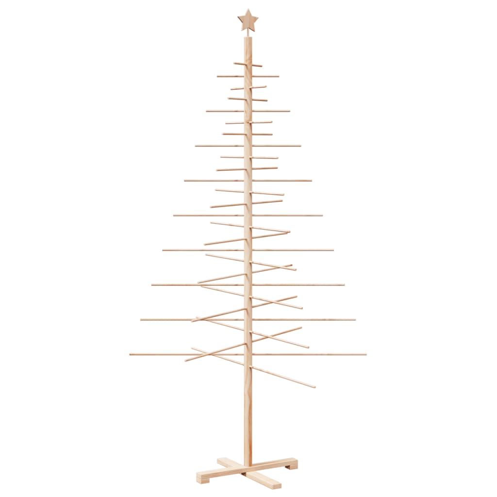 vidaXL Wooden Christmas Tree for Decoration 210 cm Solid Wood Pine 5