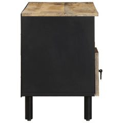vidaXL TV Cabinet Black 100x33.5x46 cm Solid Rough Wood Mango 4
