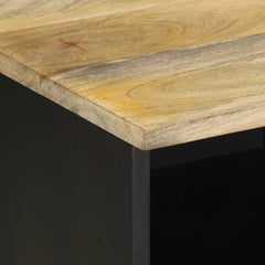 vidaXL TV Cabinet Black 100x33.5x46 cm Solid Rough Wood Mango 6