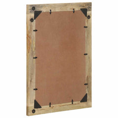 vidaXL Bathroom Mirror 50x70 cm Solid Wood Mango and Glass 3