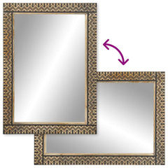 vidaXL Bathroom Mirror 50x70 cm Solid Wood Mango and Glass 4