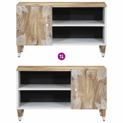 vidaXL TV Cabinet 80x31.5x46 cm Solid Wood Mango 6