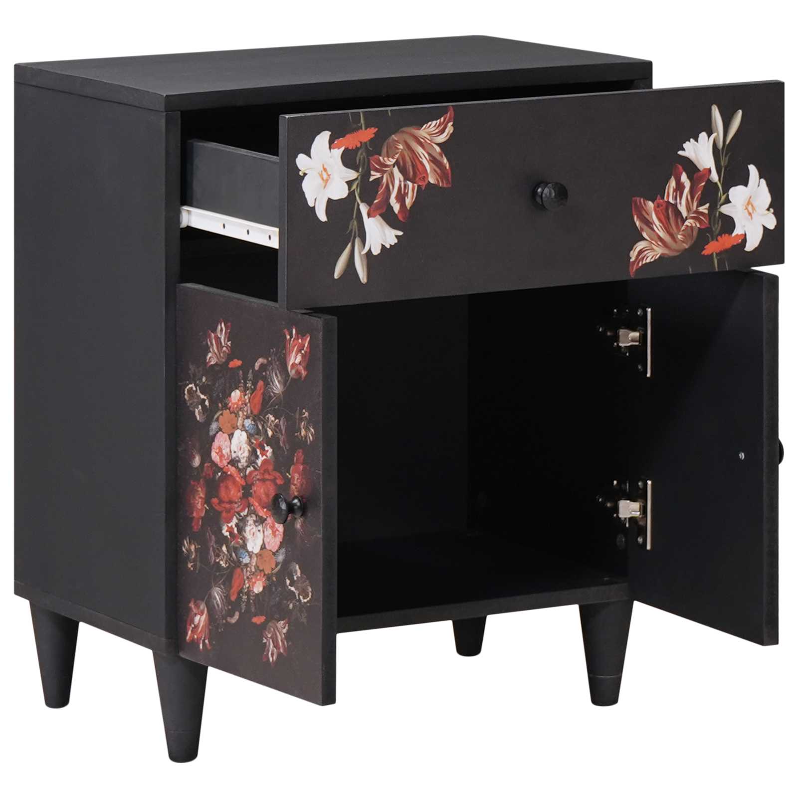 vidaXL Bedside Table Multicolour 50 x 33 x 60 cm Solid Mango Wood 2