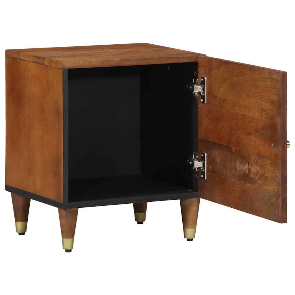 vidaXL Bedside Cabinet with Door 2 pcs Honey Brown 40 x 33 x 46 cm 3