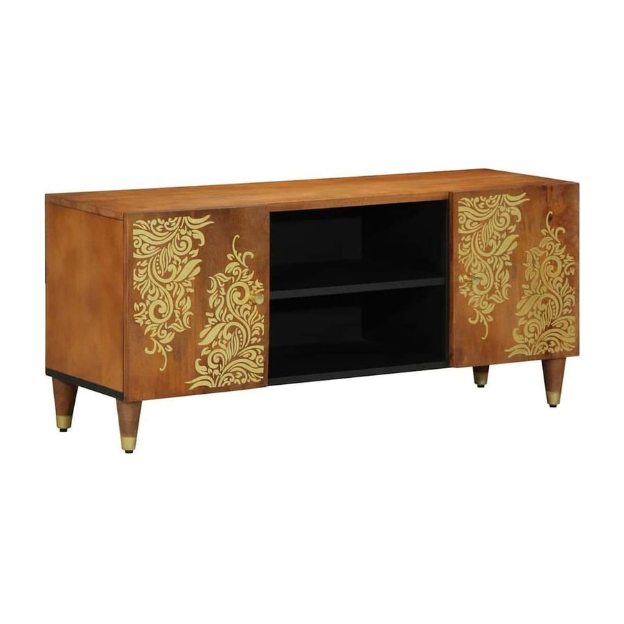 TV Cabinet Honey Brown Solid Mango Wood