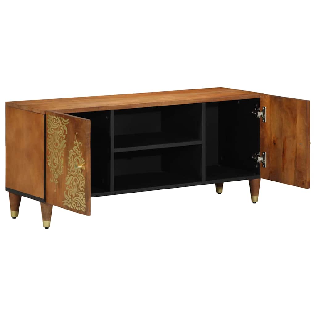 TV Cabinet Honey Brown Solid Mango Wood, image 2