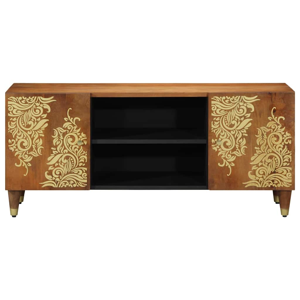 TV Cabinet Honey Brown Solid Mango Wood, image 3