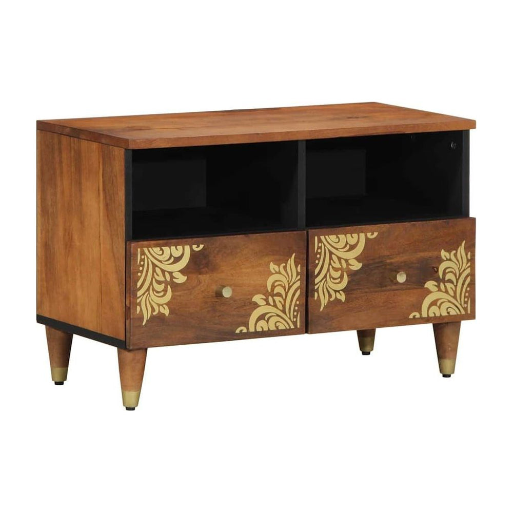 TV Cabinet Honey Brown Solid Mango Wood